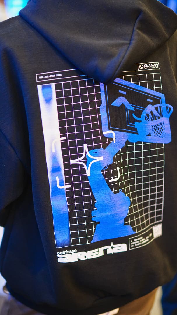 Coinbase Arena activation vertical shot