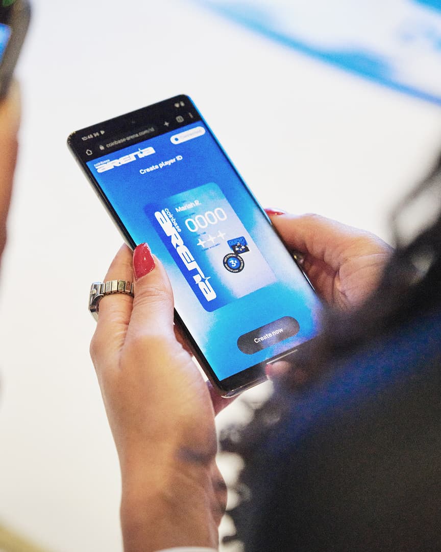 Coinbase Arena activation portrait