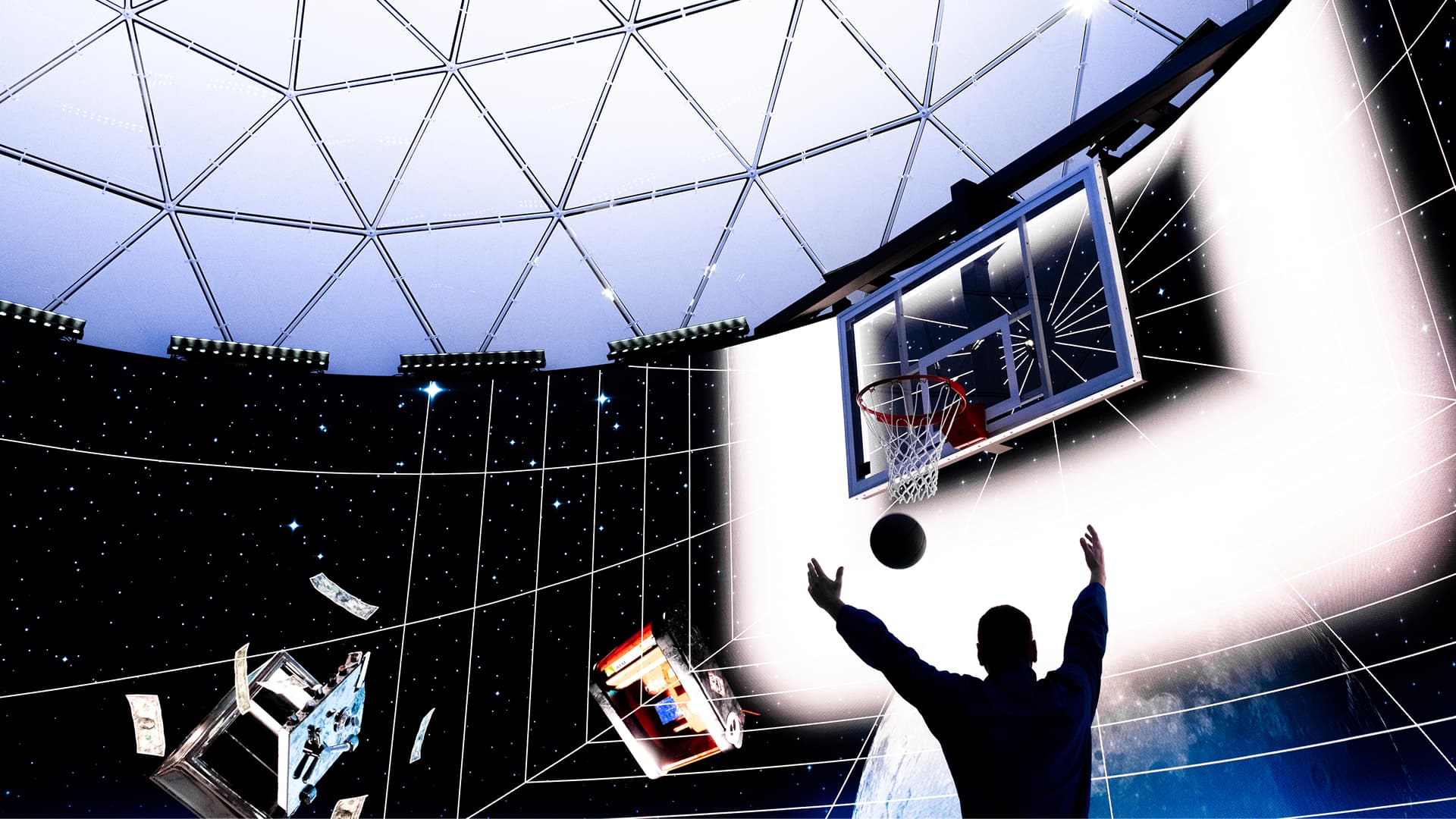 Coinbase Moonshot NBA All Star activation photography