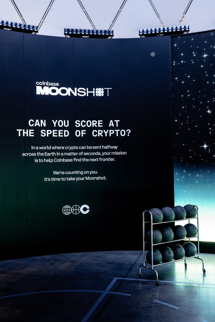 Coinbase Moonshot NBA All Star activation photography
