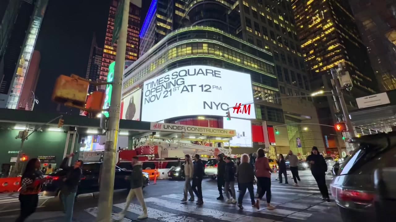 H&M Times Square behind the scenes full video